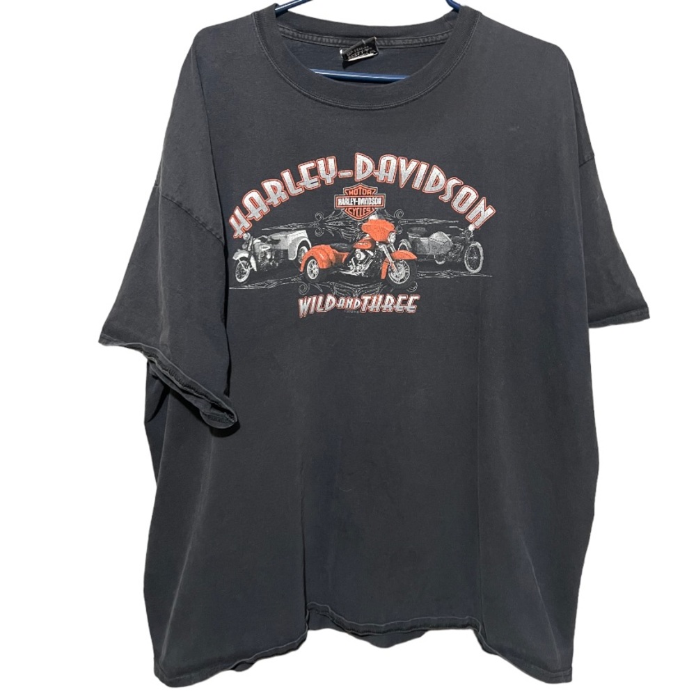 Harley-Davidson Black and Orange Short Sleeve Tee